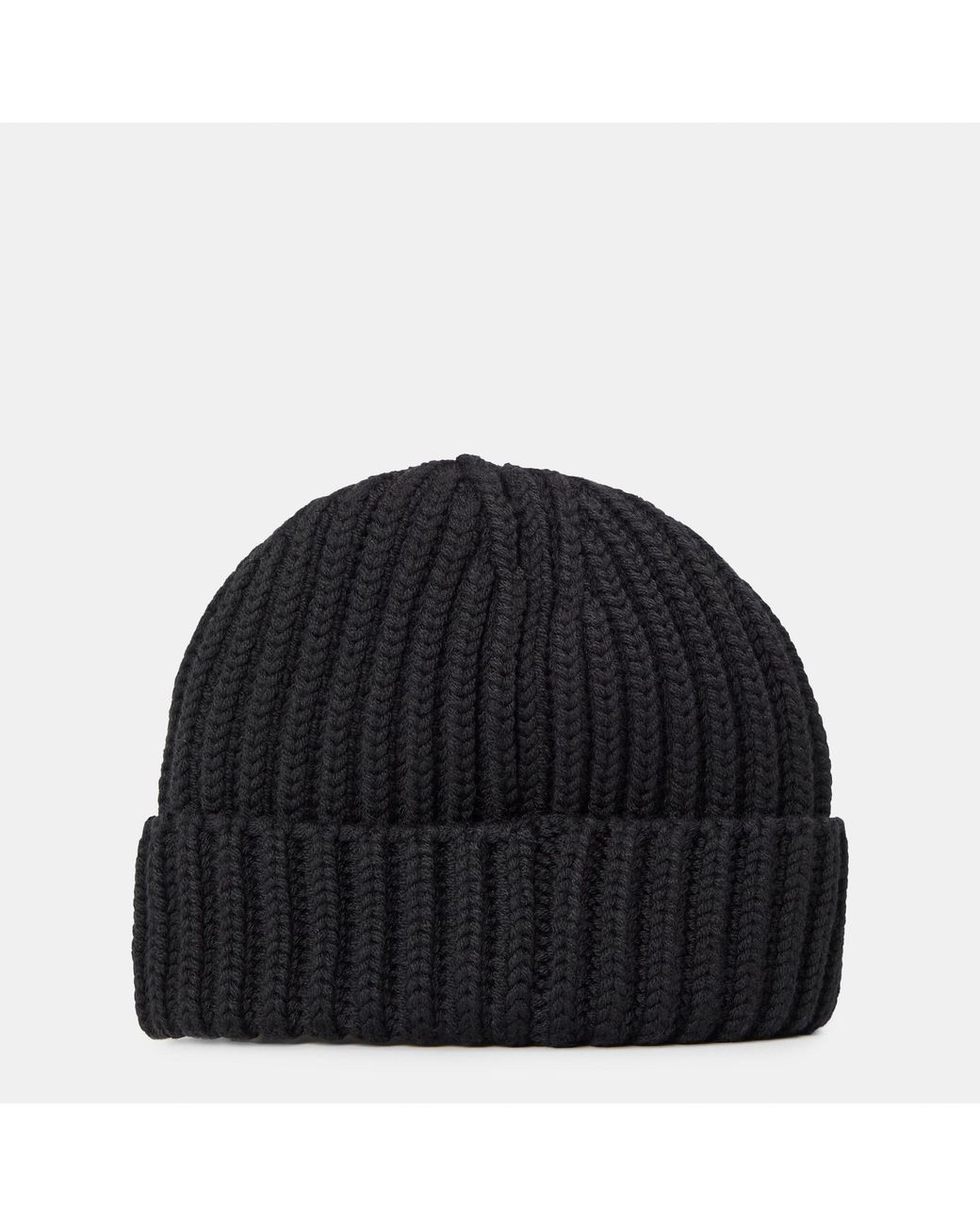Prada Black Classic Logo Knit Hat