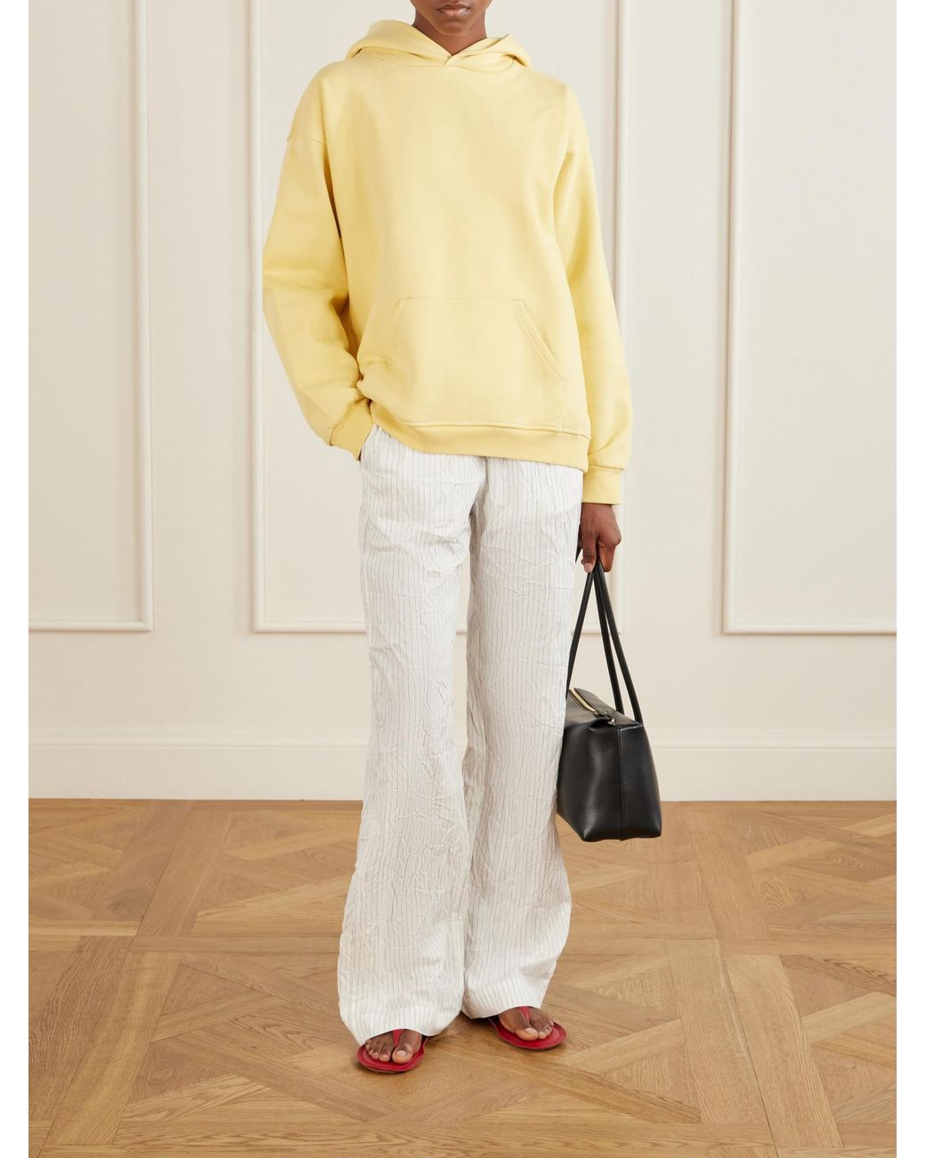 Matteau Yellow Organic Cotton-Jersey Hoodie