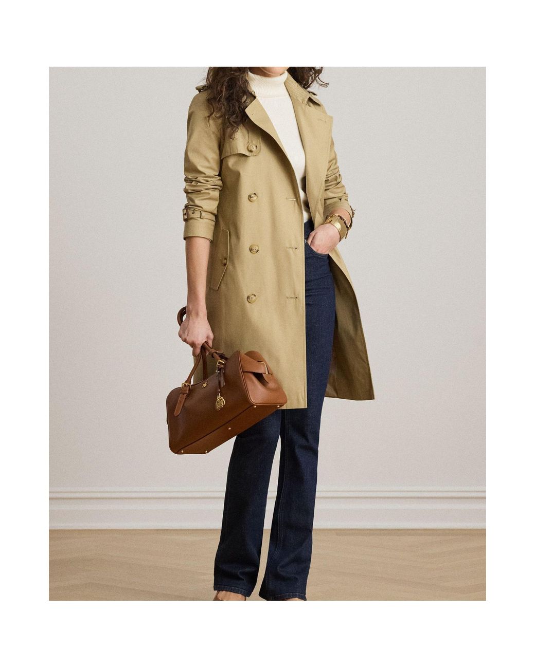 Ralph Lauren Natural Double-Breasted Trench Coat
