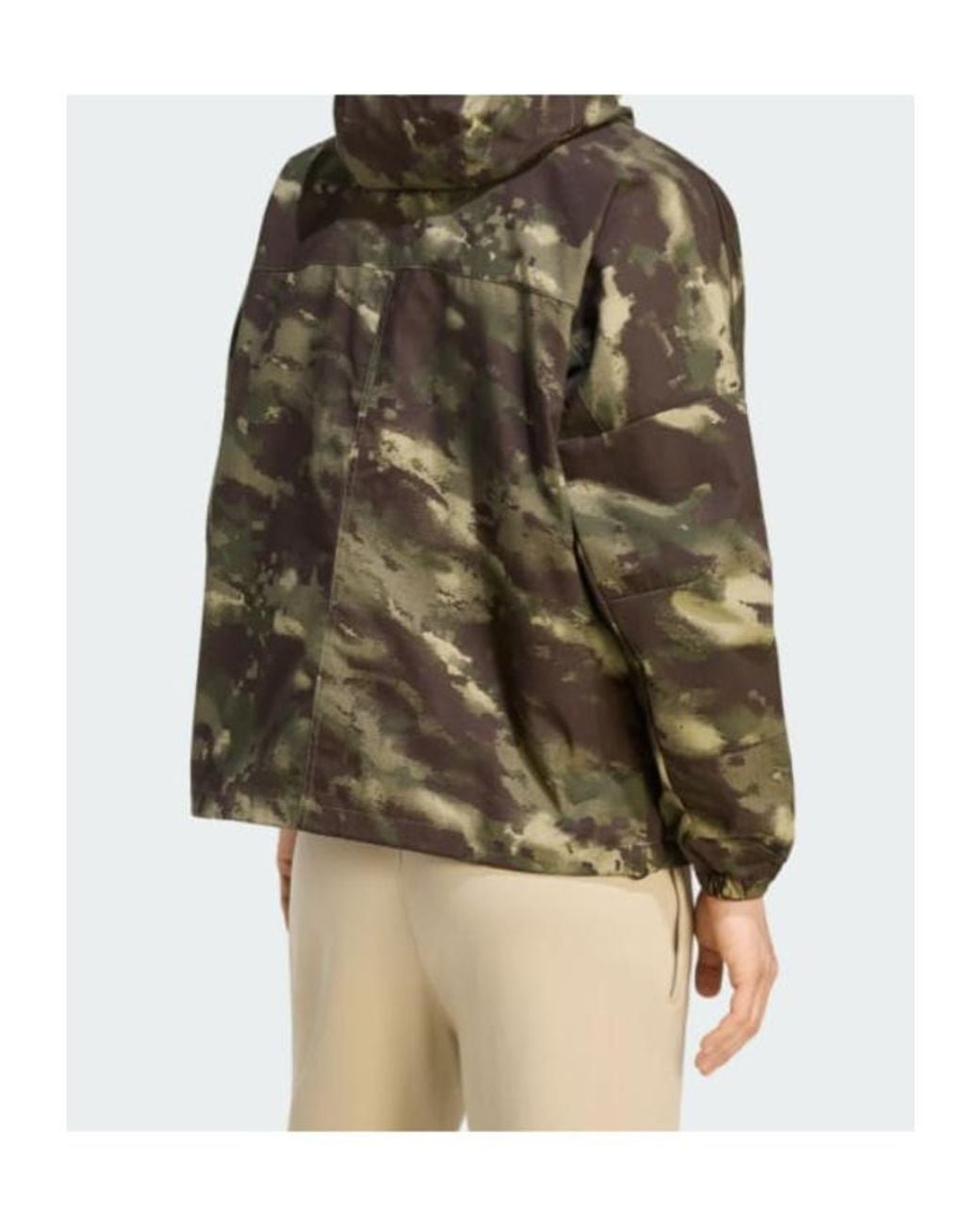 Adidas Originals Green Printed Hooded Jacket for men