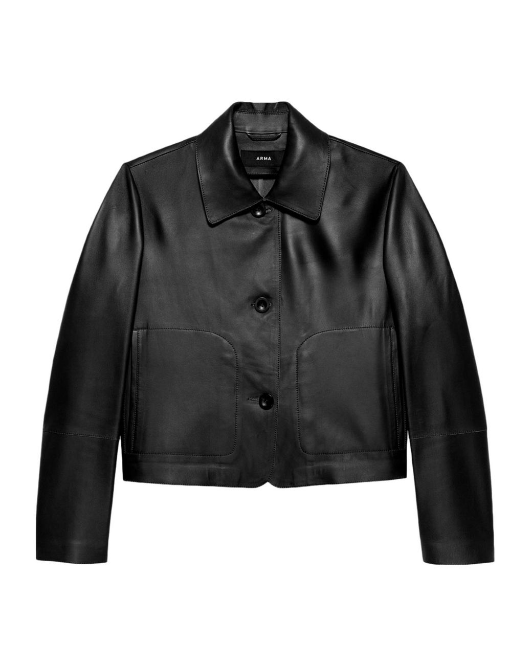 Arma Black Emy Lamb Leather Jacket