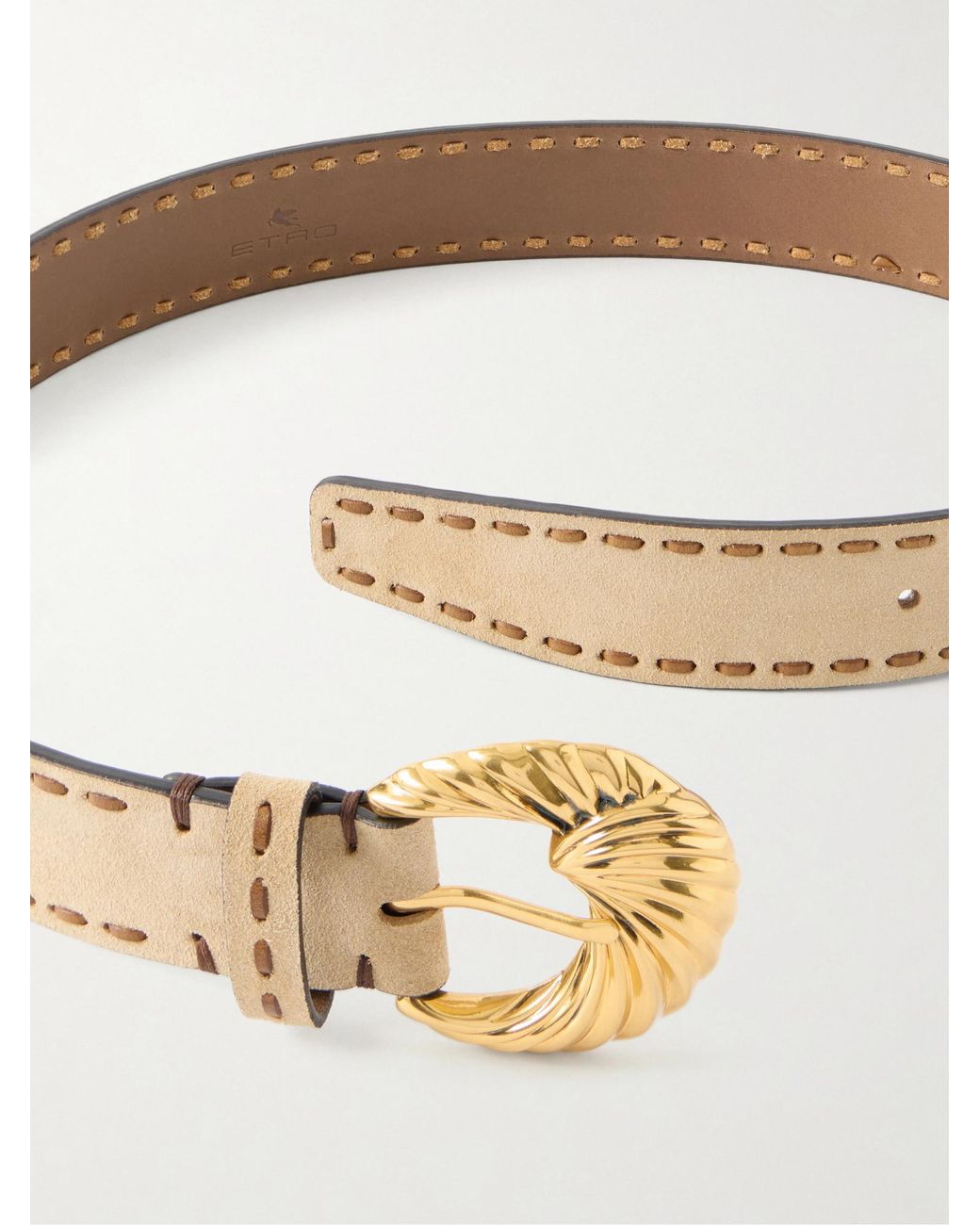 Etro Metallic Casual Leather Belt