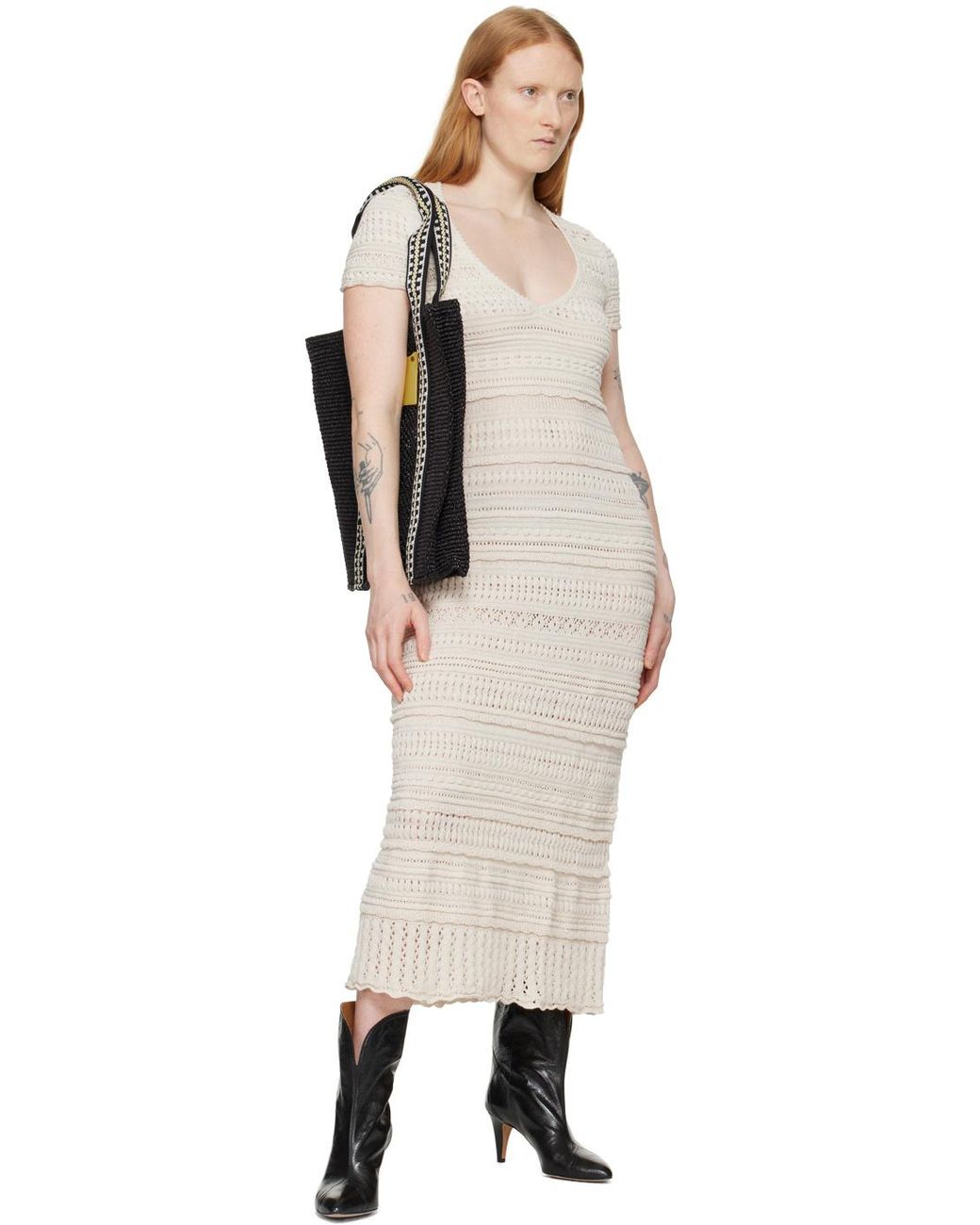 Isabel Marant Black Logo-Patch Tote Bag
