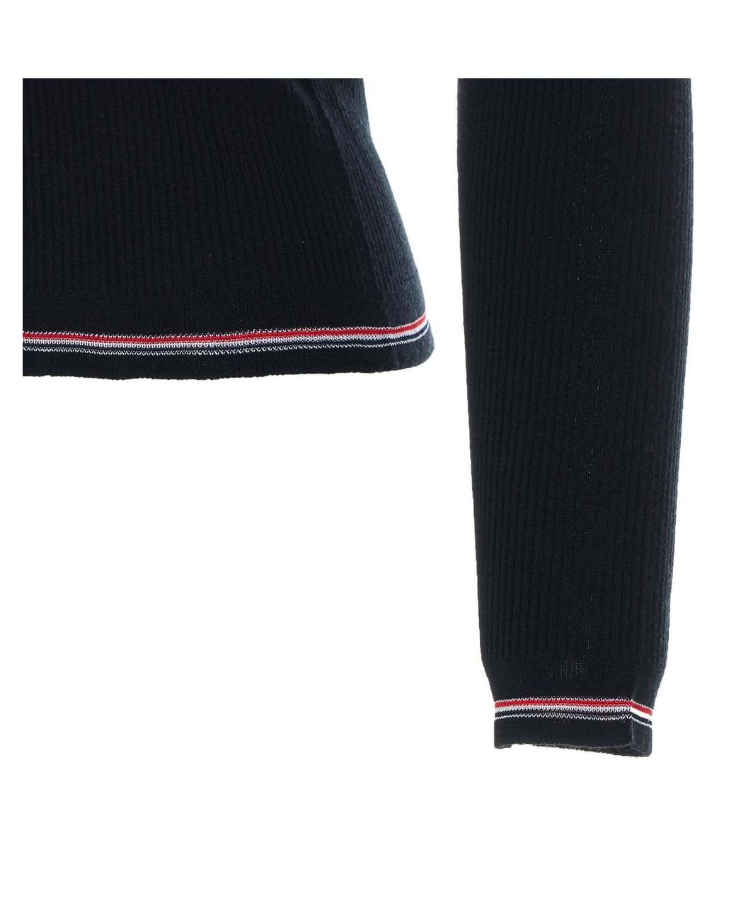 Thom Browne Black Rib Stitch Cardigan
