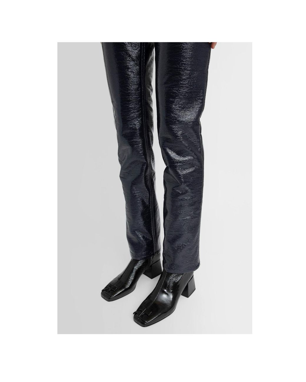 Courreges Blue Courrèges 5 Pockets Vinyl Effect Pants