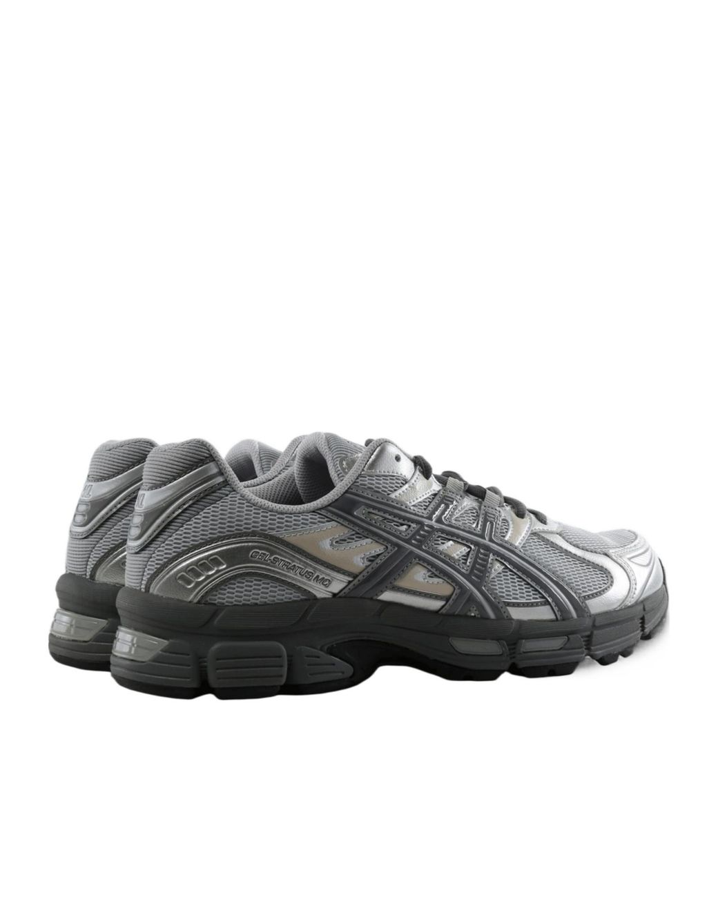 Asics Gray Gel-Stratus Mc Lace-Up Sneakers for men