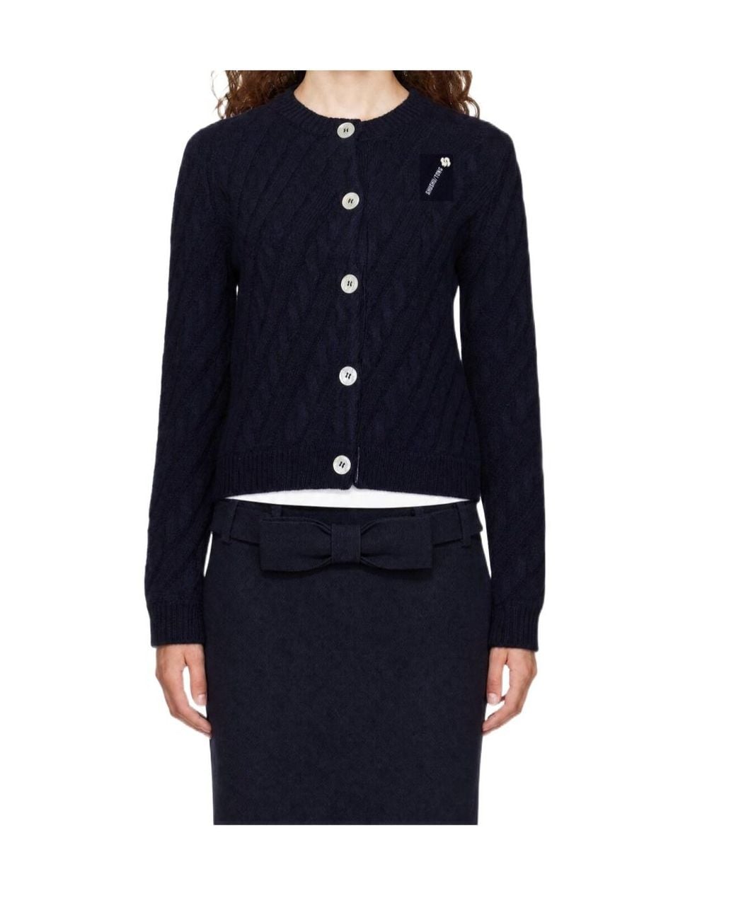 ShuShu/Tong Blue Cable-Knit Cardigan