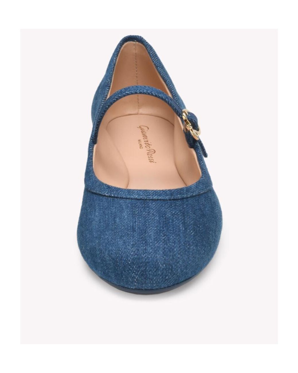Gianvito Rossi Blue Carla Ballerina Shoes