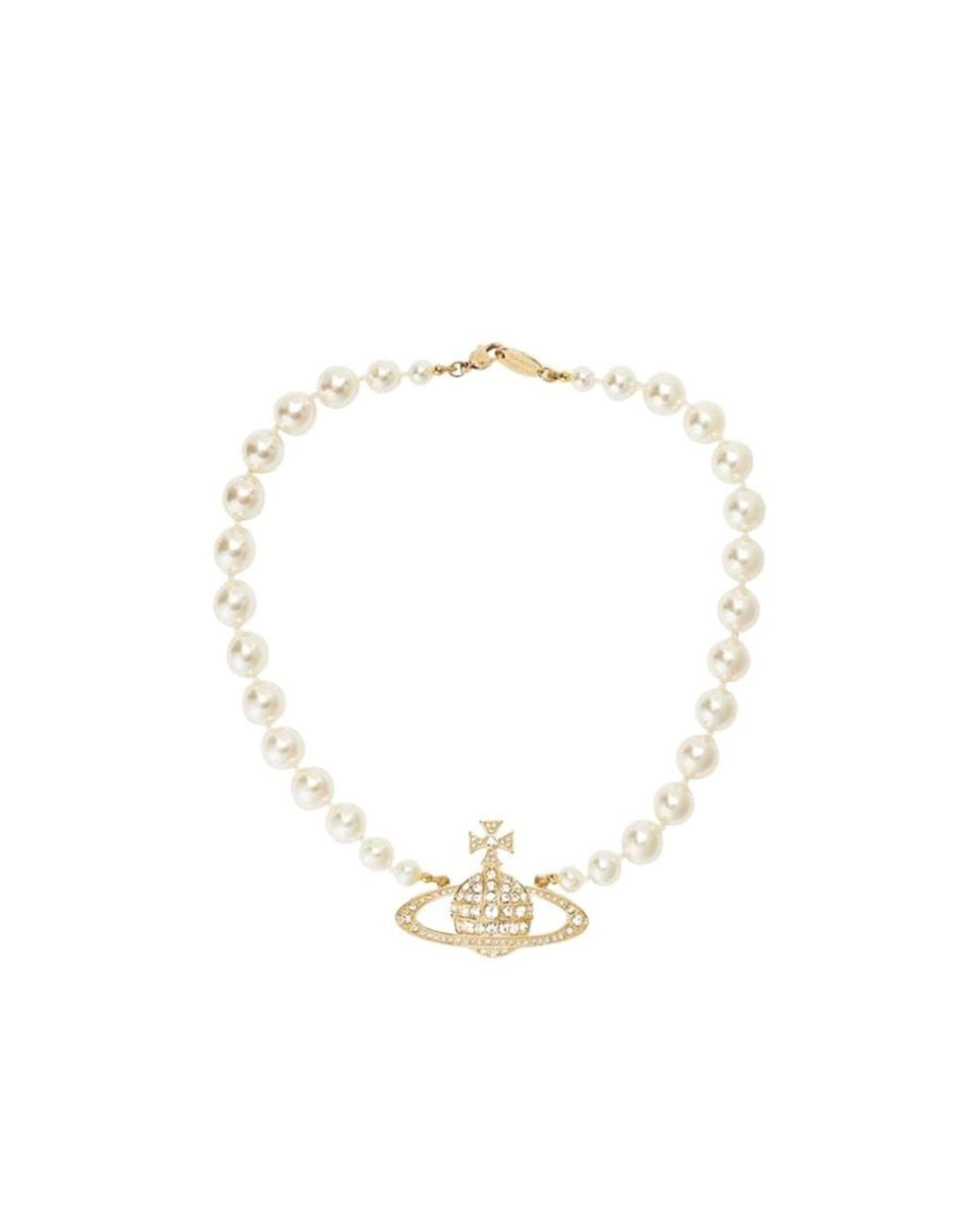 Vivienne Westwood Metallic Relief Choker Necklace