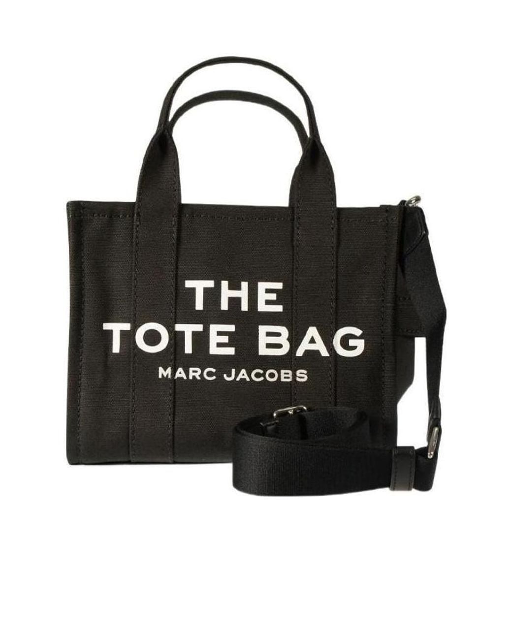 Marc Jacobs Black Logo Printed Zip-Up Small Tote Bag