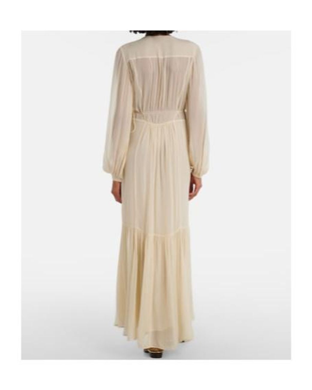 Isabel Marant Natural Briane Gathered Muslin Maxi Dress