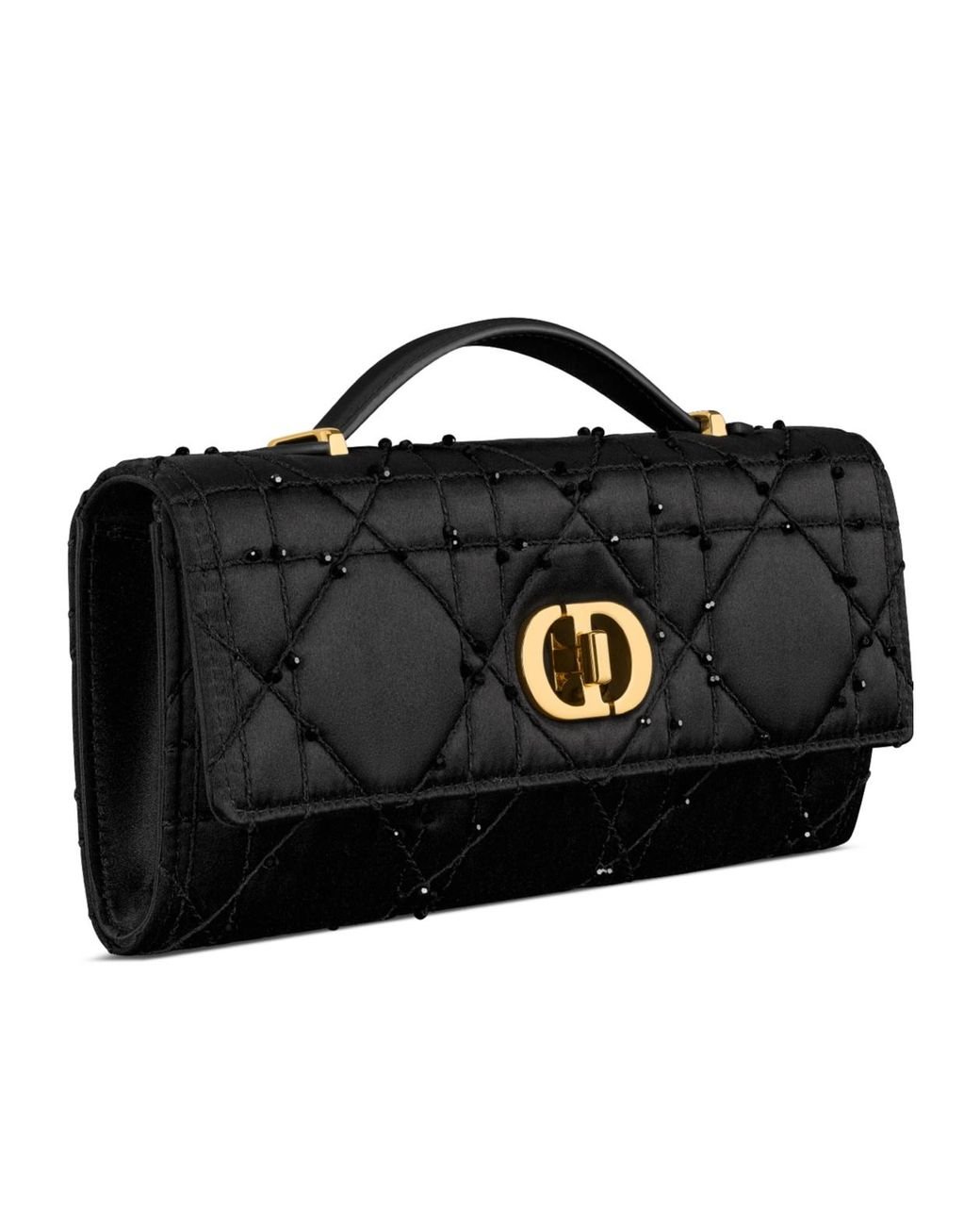 Dior Miss Caro Top Handle Pouch in Black | Lyst