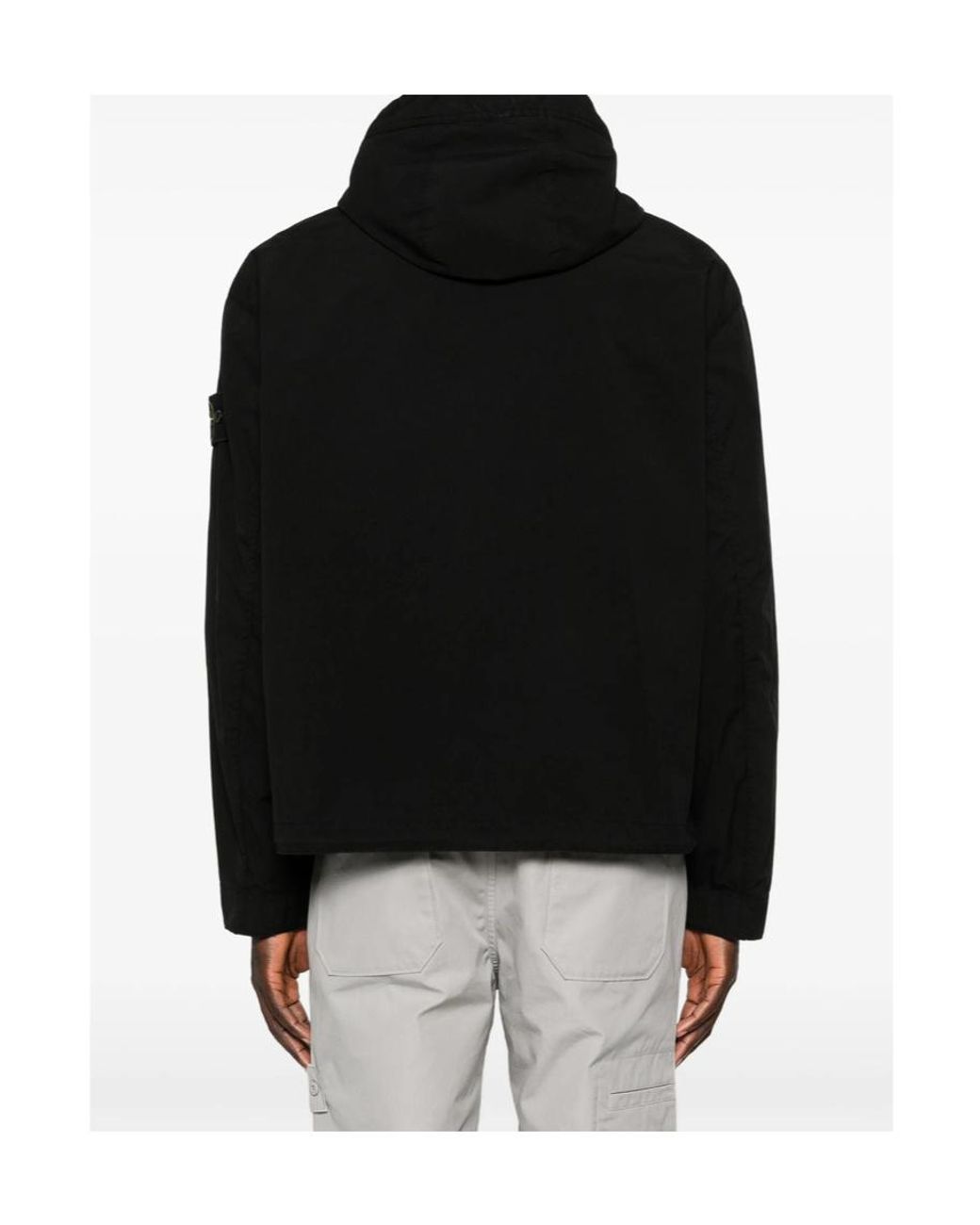 Stone Island Blue Hooded Zip-Up Jacket for men