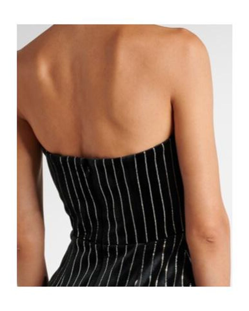 Alex Perry Black Embellished Strapless Minidress