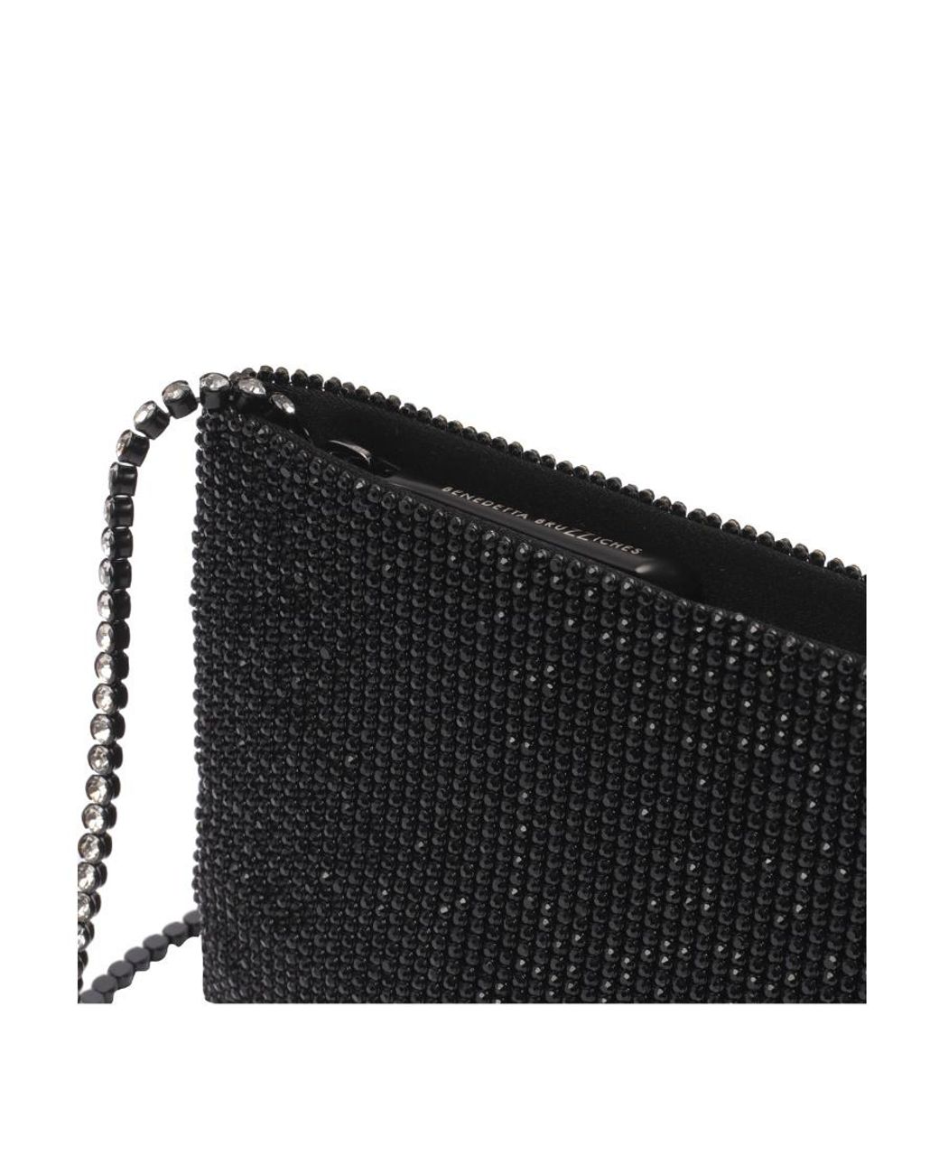 Benedetta Bruzziches Black Die Another Day Embellished Zipped Shoulder Bag