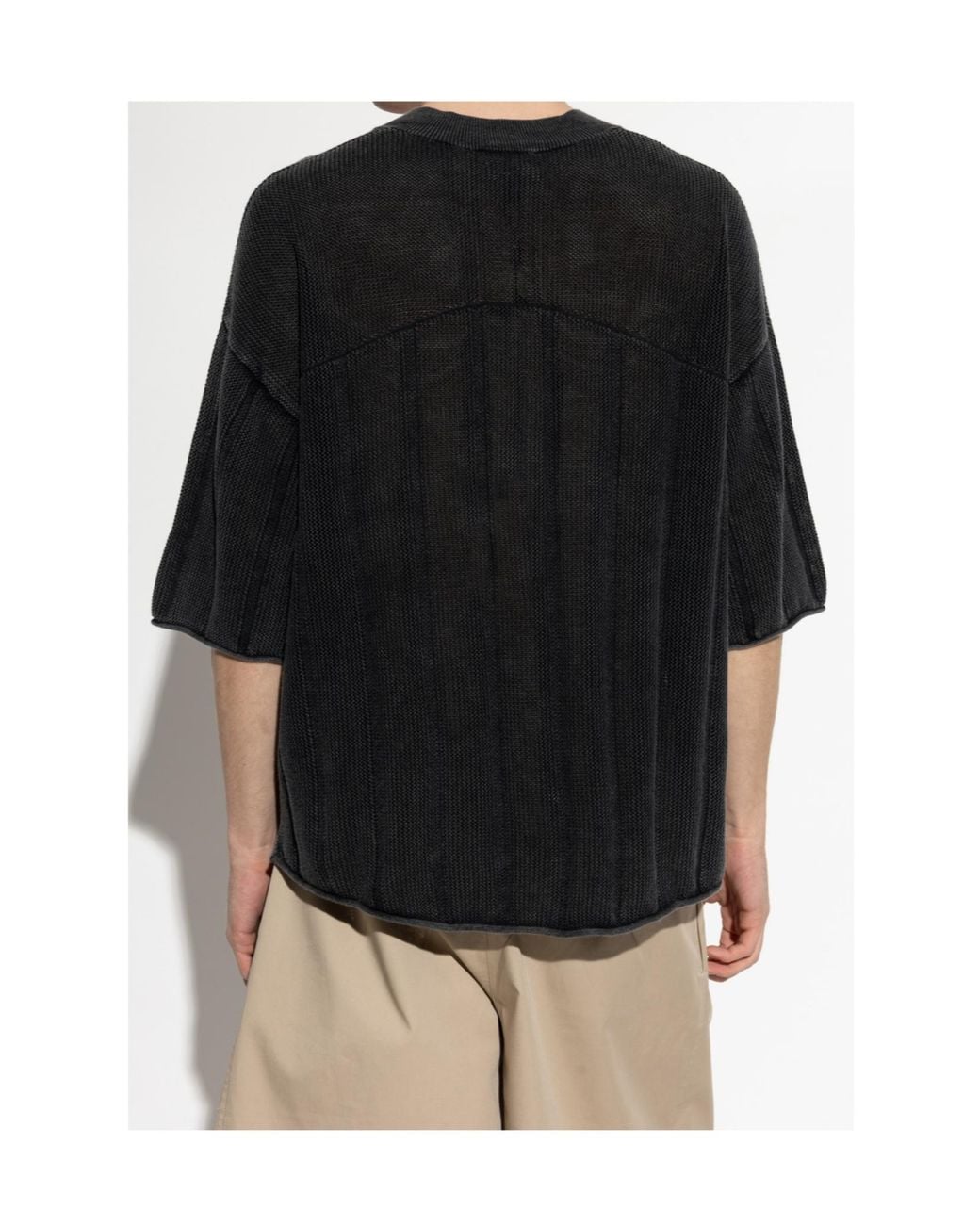 Represent Black Oversized Number Knitted Sweater for men