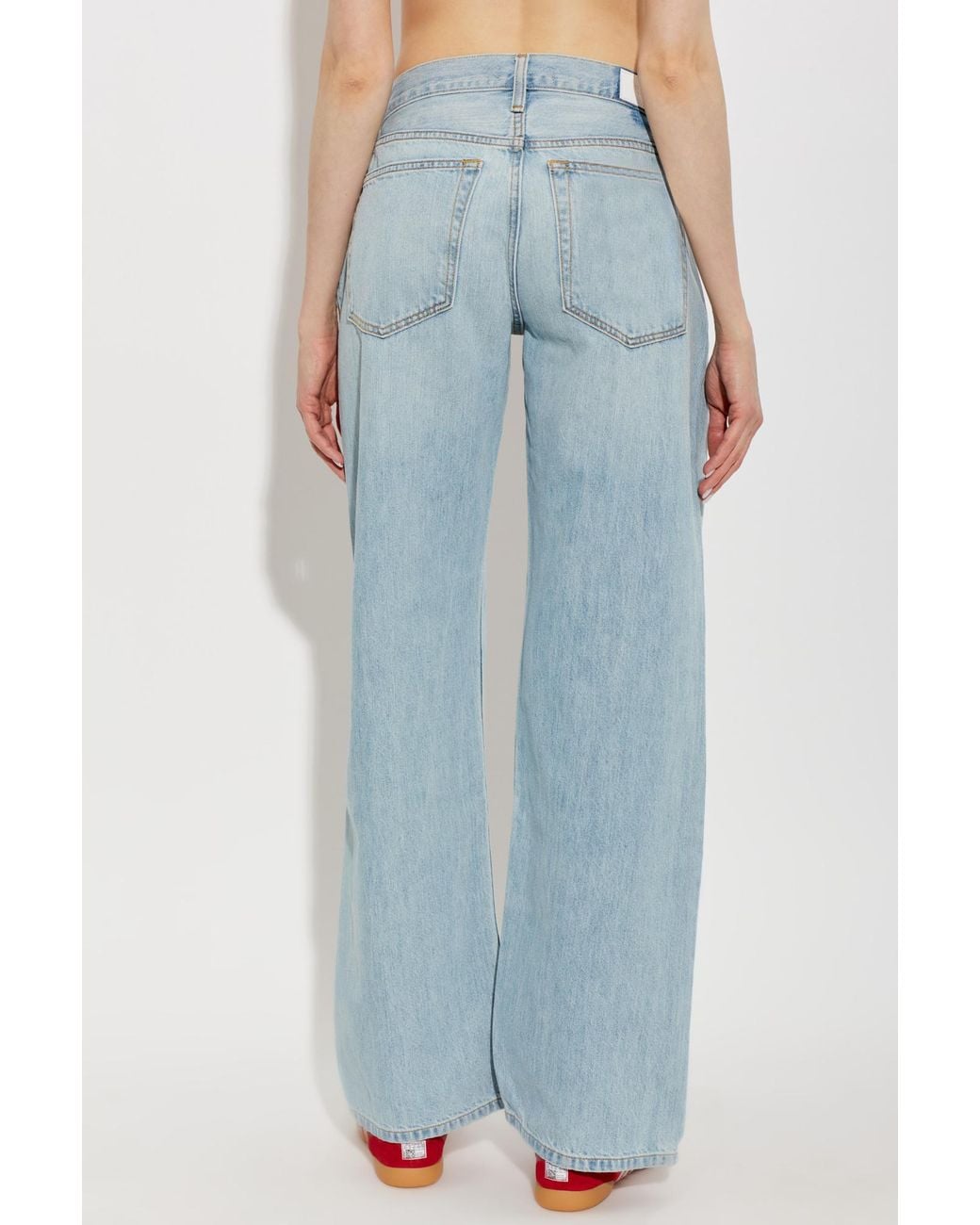 Re/done Blue Loosie Wide-Leg Jeans