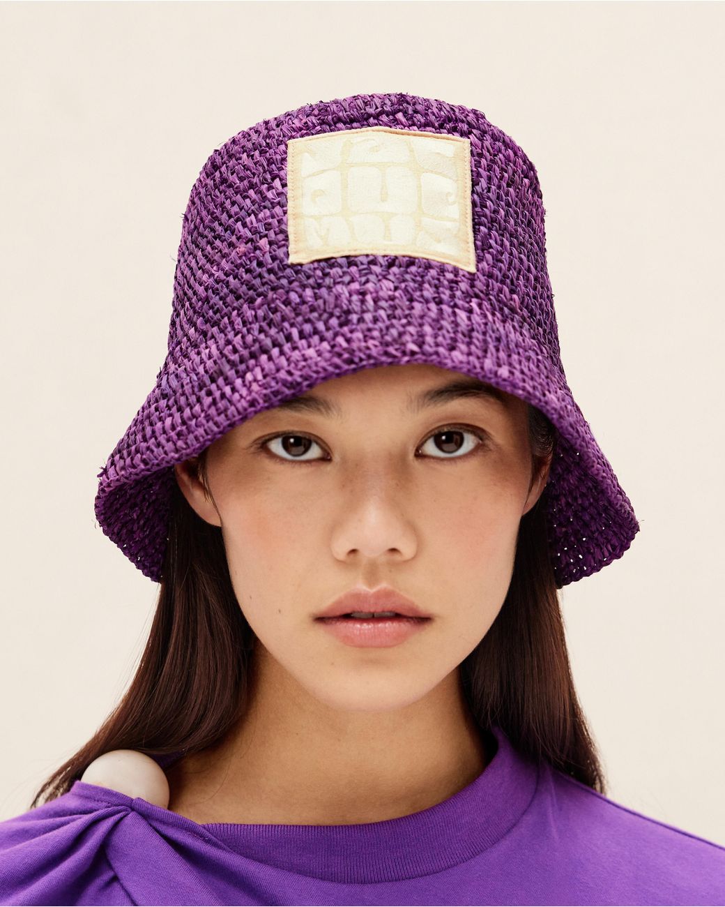 Jacquemus Purple Le Bob Ficiu Bucket Hat for men
