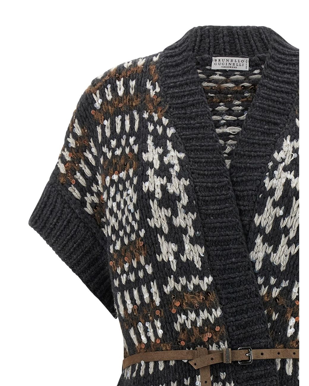 Brunello Cucinelli Black 'Opera Prince Of Wales' Cardigan