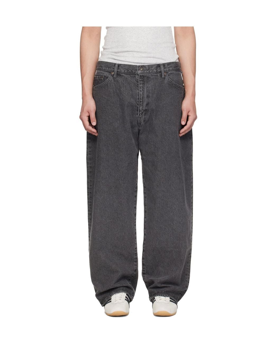 (w)taps Gray Blues Straight Jeans for men