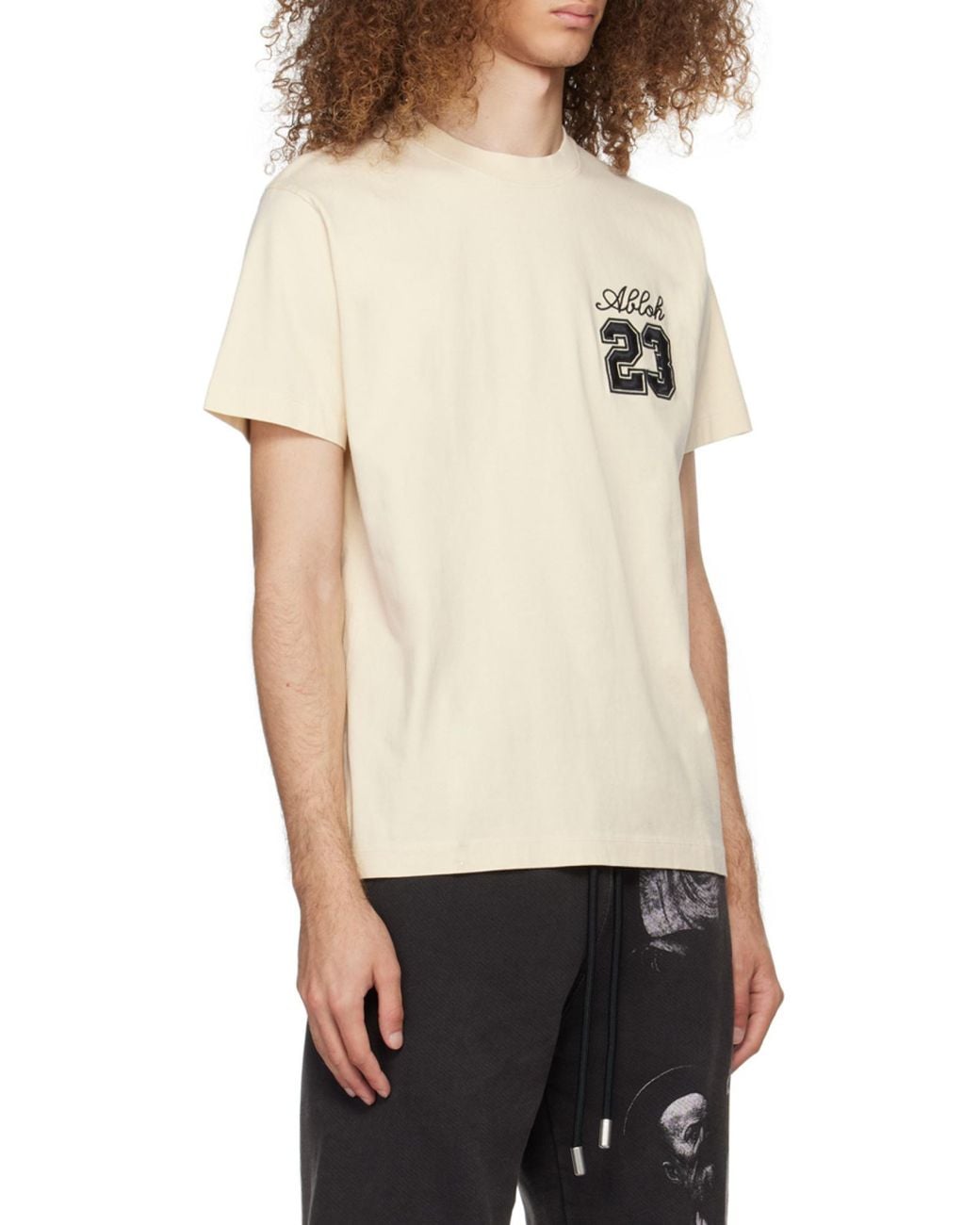 Off-White c/o Virgil Abloh White 23 Embroidered Crewneck T-Shirt for men