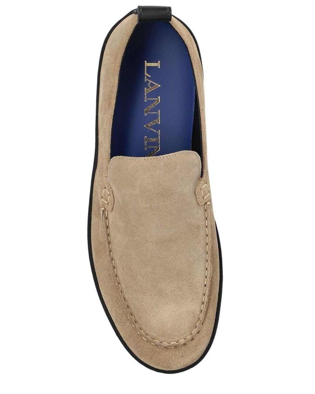 Lanvin Brown Contrast-Sole Loafers for men