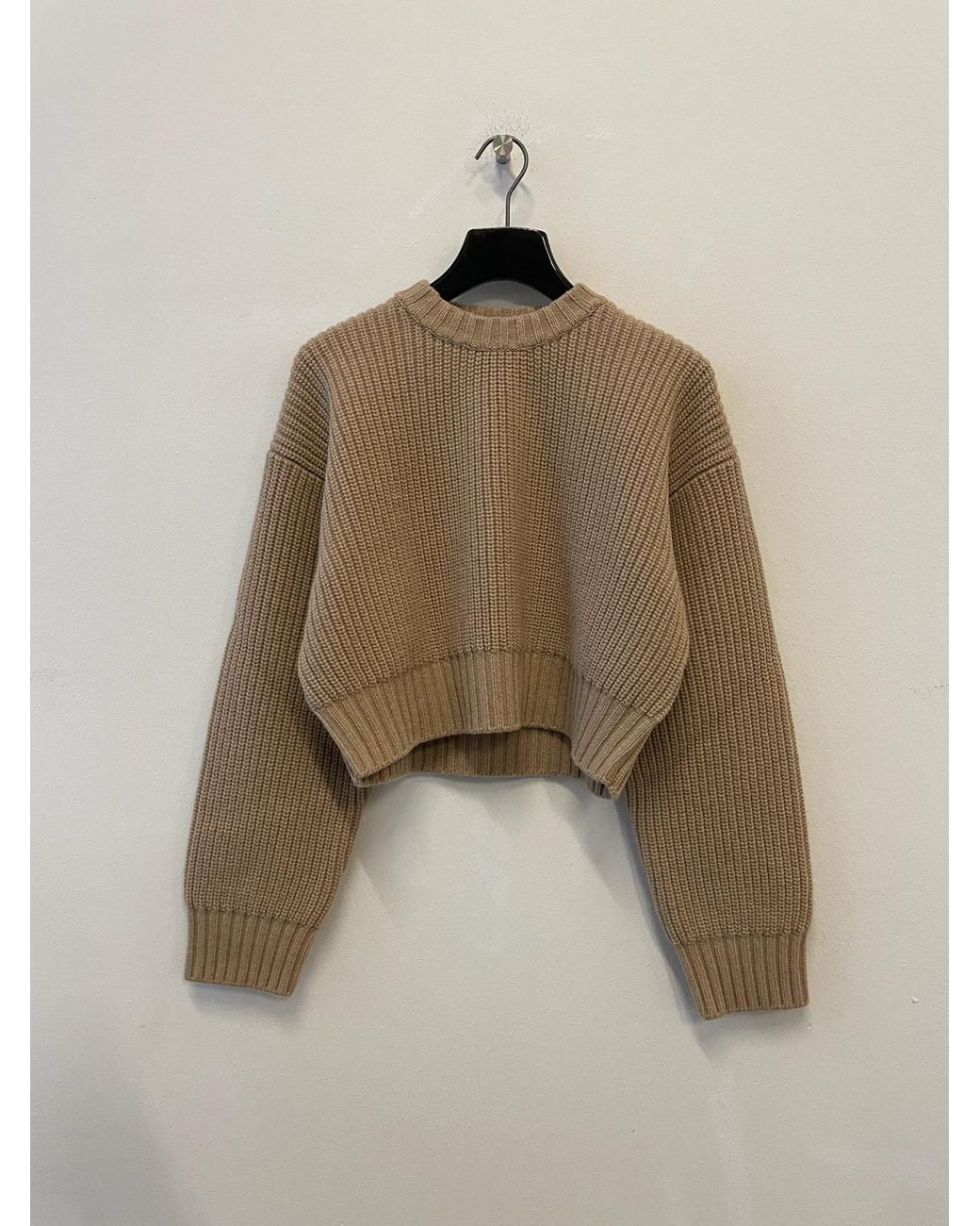 Bottega Veneta Natural Cropped Jumper