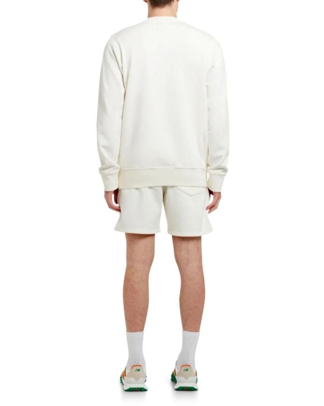 Casablanca White Shell Crew Neck Sweatshirt for men