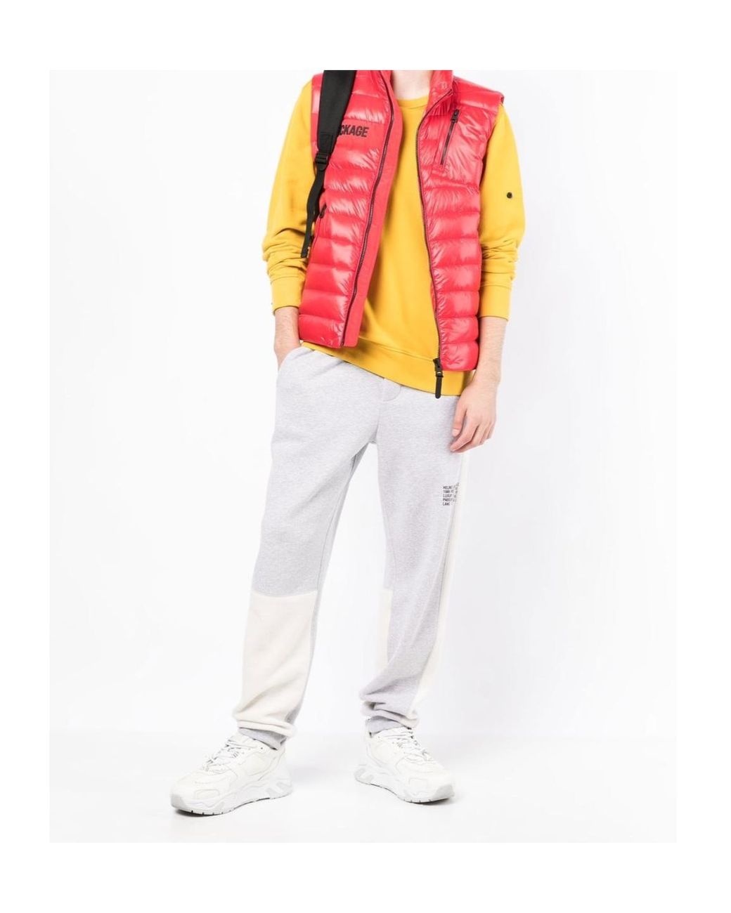 Mackage Pink Logo-Print Quilted Gilet for men