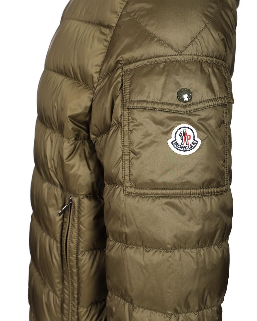 Moncler Green Najan Zip-Up Padded Jacket for men