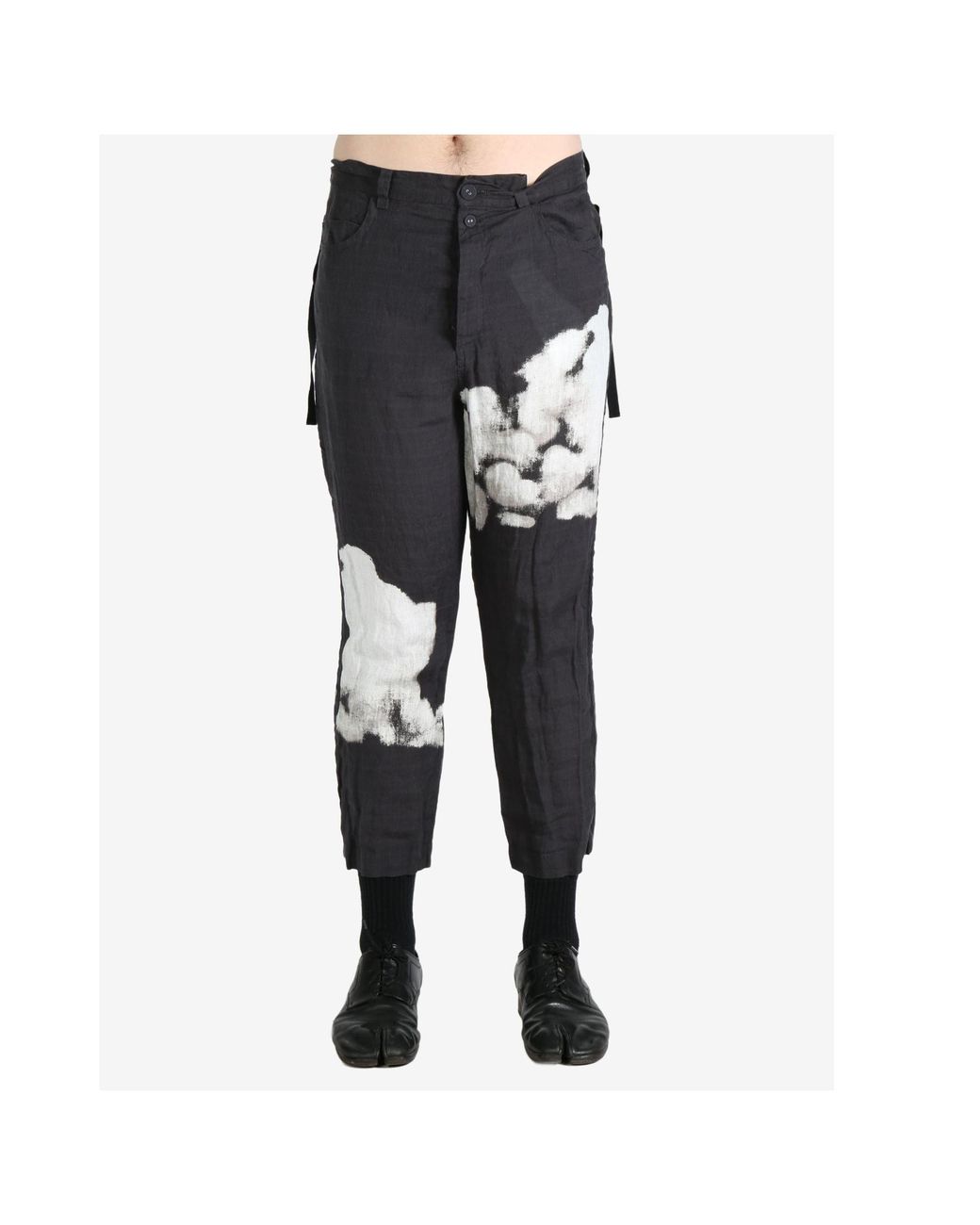 Undercover Black Belt-Loop Casual Pants for men