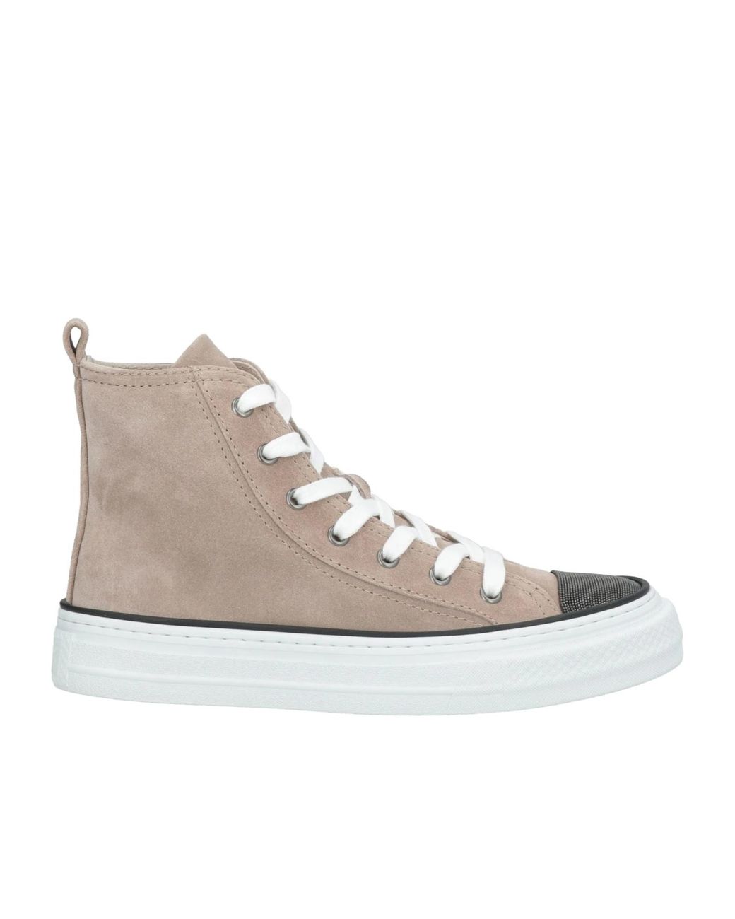 Brunello Cucinelli Gray Round Toe High Top Casual Shoes