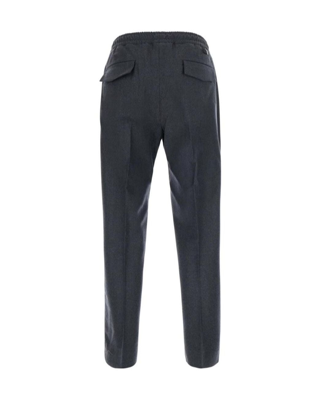 Low Brand Blue Tokyo Pleated Tech Pants for men
