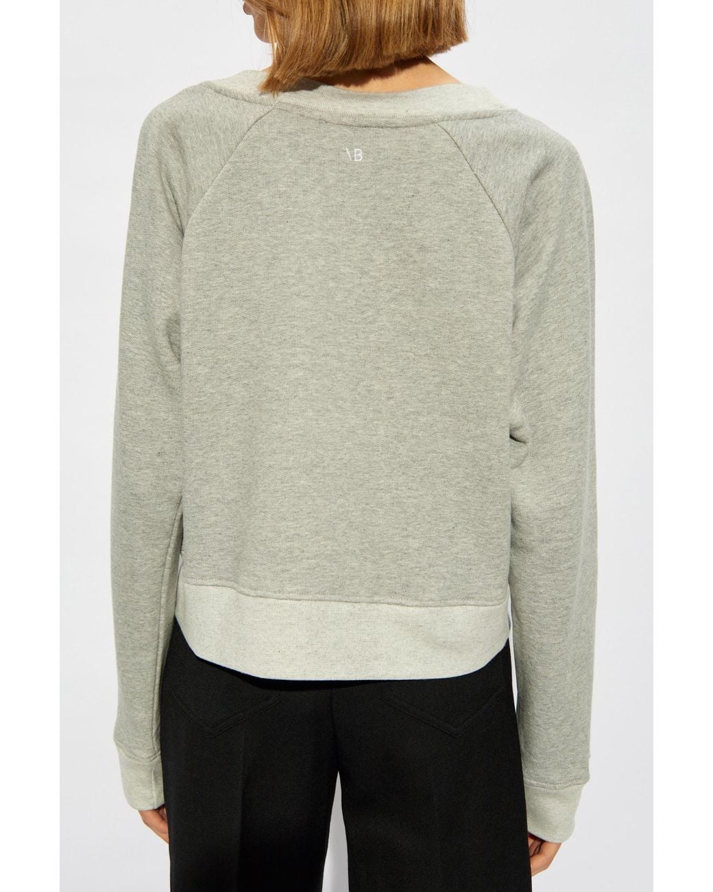 Victoria Beckham Natural Cropped Jumper