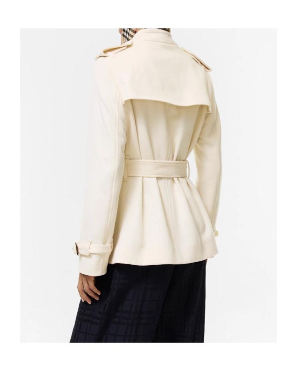 Burberry Natural Cashmere Kensington Trench Jacket