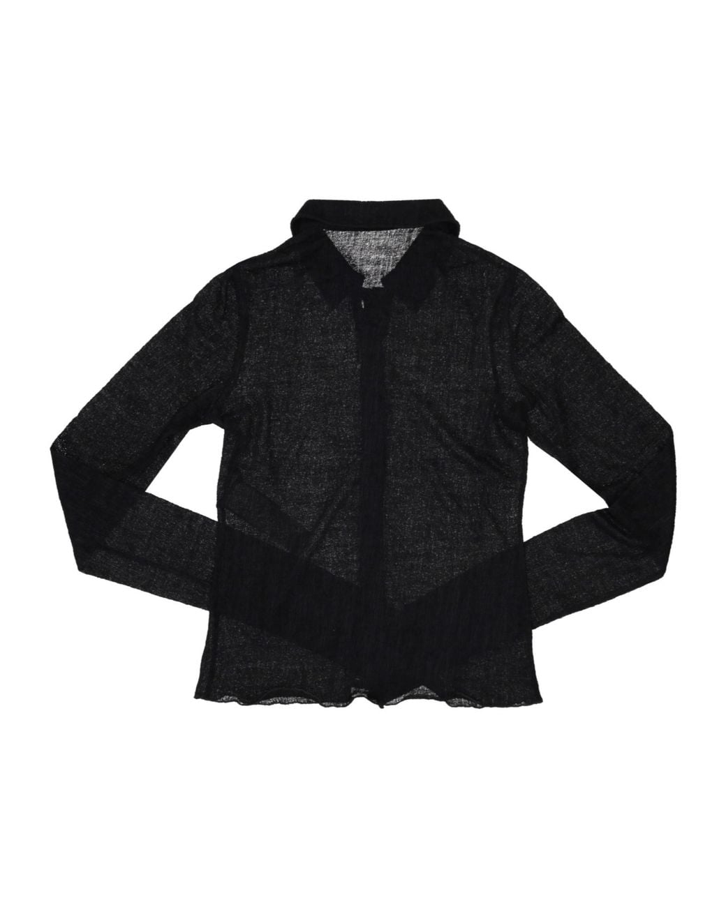 Ann Demeulemeester Black Slim-Fit Wool Shirt