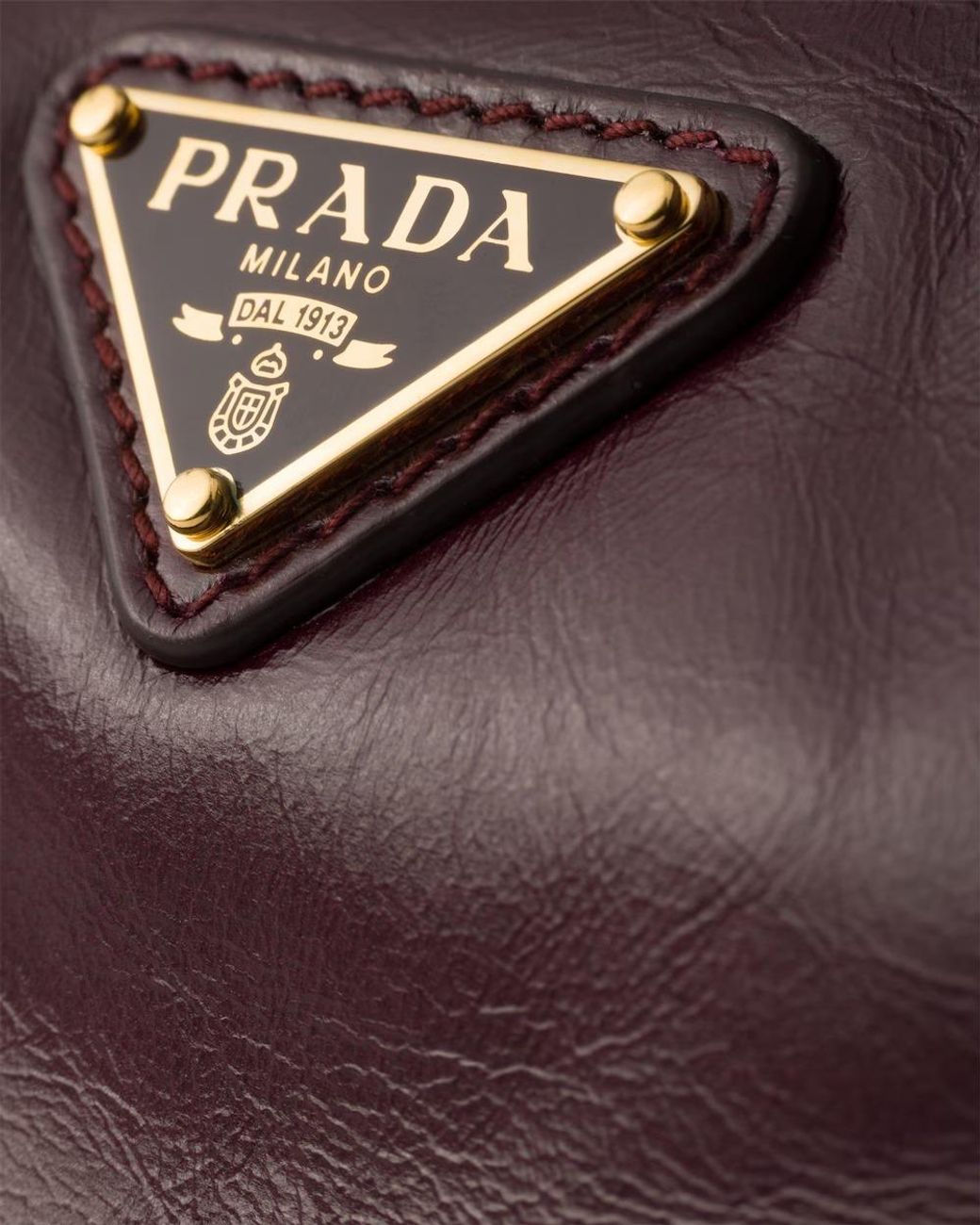Prada Purple Leather Shoulder Bag