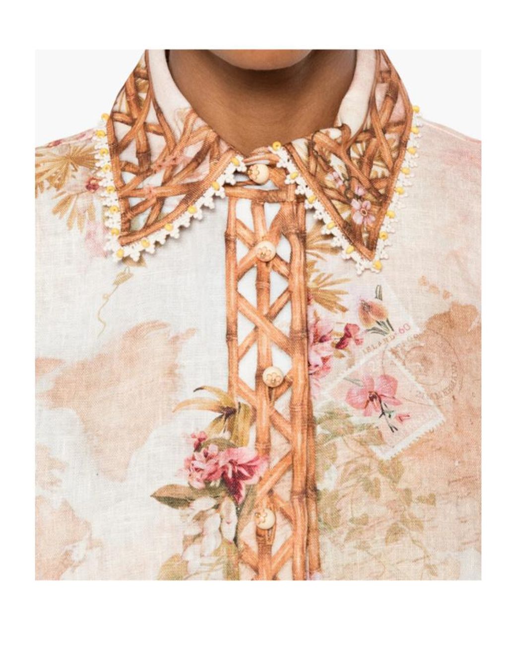 Zimmermann White Short-Sleeved Shirt