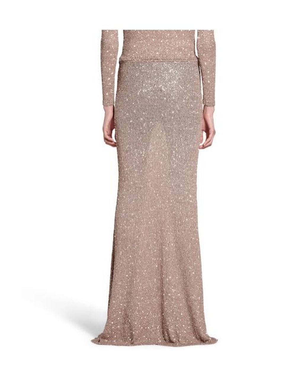 Balenciaga Pink Sequinned Maxi Skirt