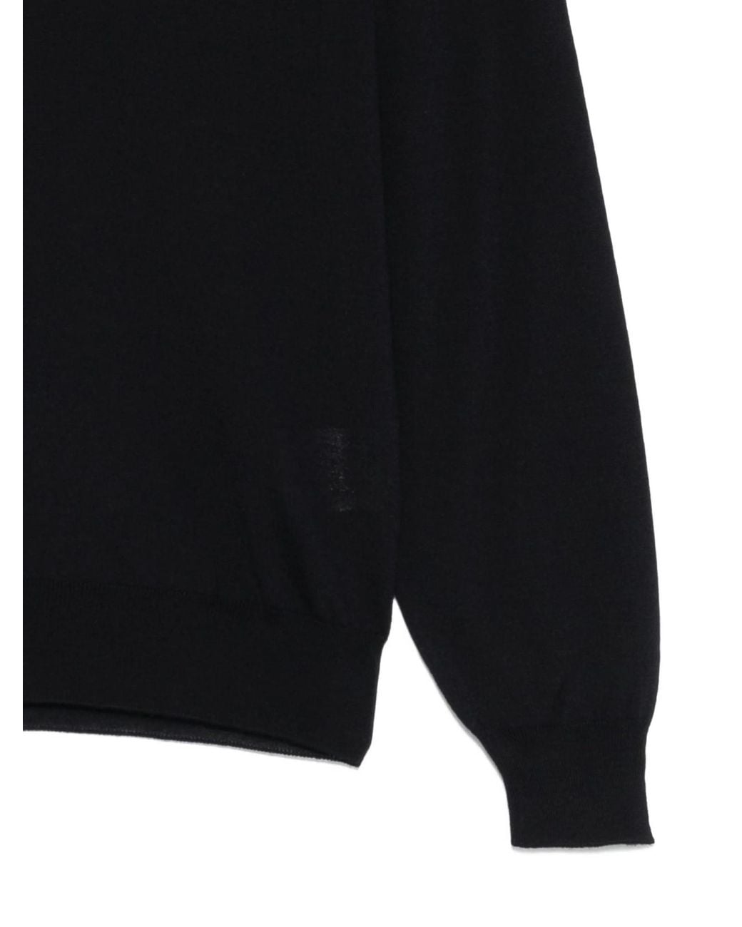 Lardini Black Turtleneck Wool Sweater for men