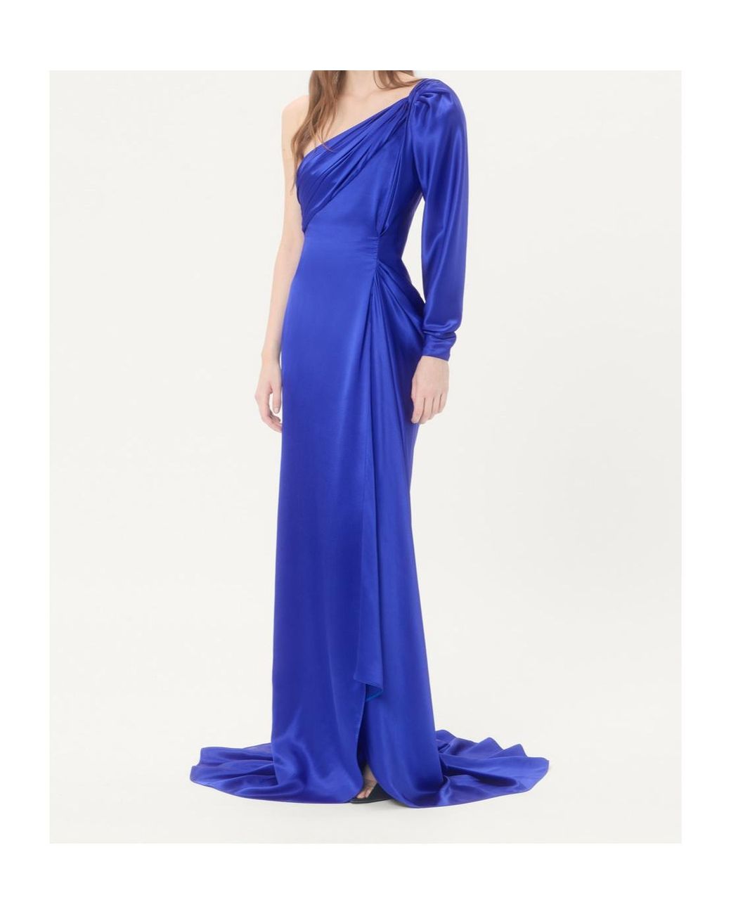 Valentino Blue Crepe Satin Gown