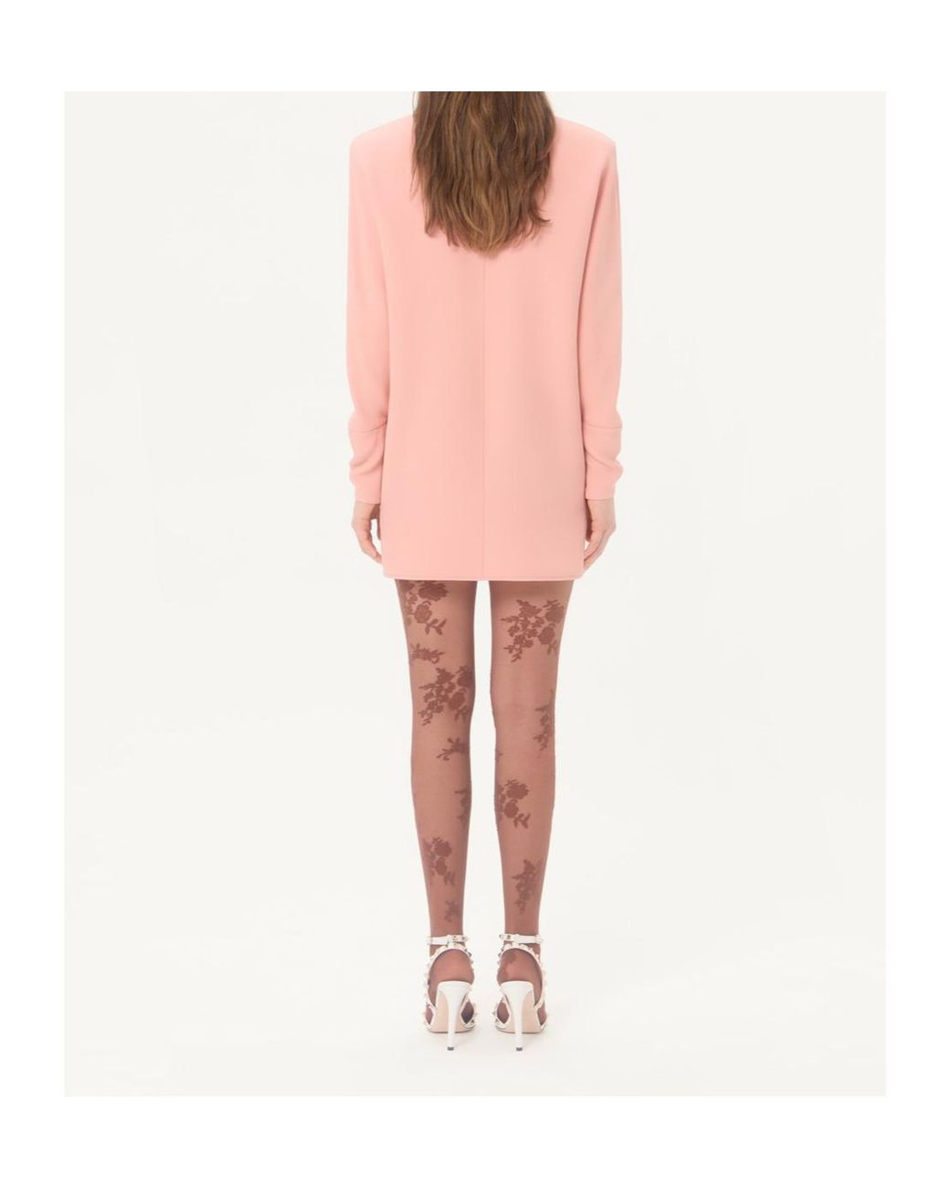 Valentino Pink Cady Couture Embellished Mini Dress
