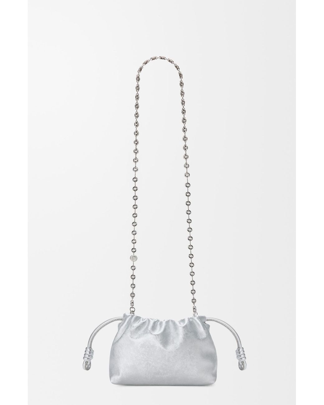 Loewe White Mini Flamenco Clutch Bag