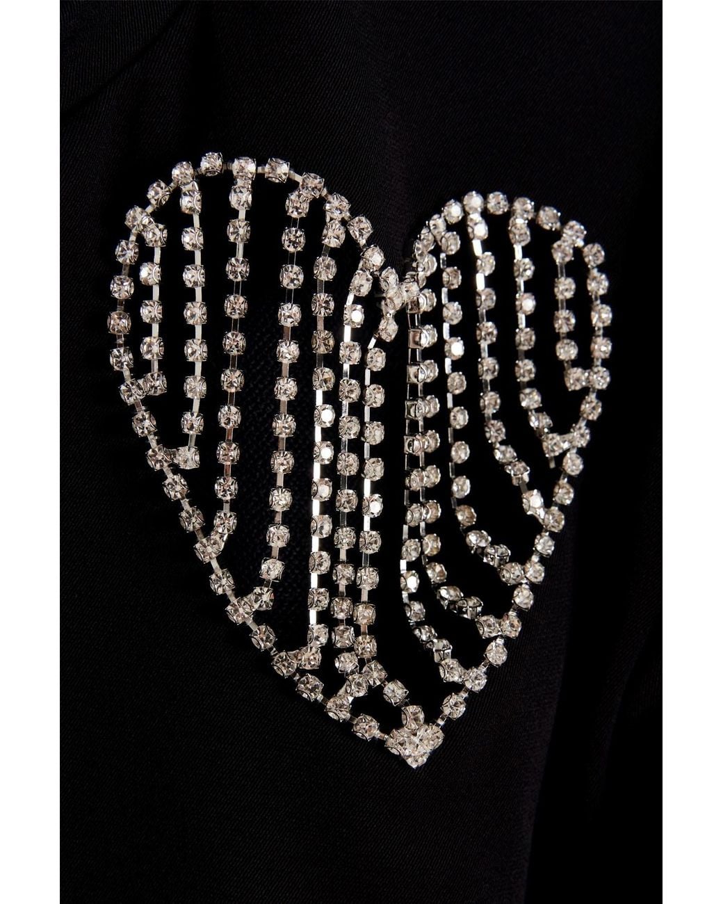 Area Black Crystal-Embellished Cut-Out Sweatshirt