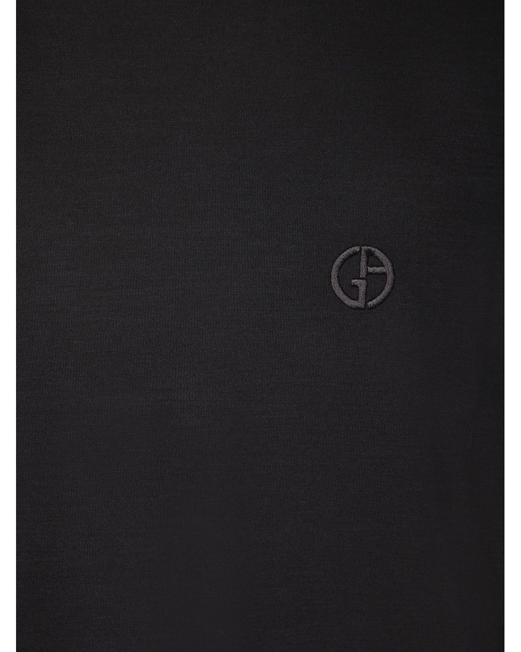 Giorgio Armani Black Logo Detail T-Shirt for men
