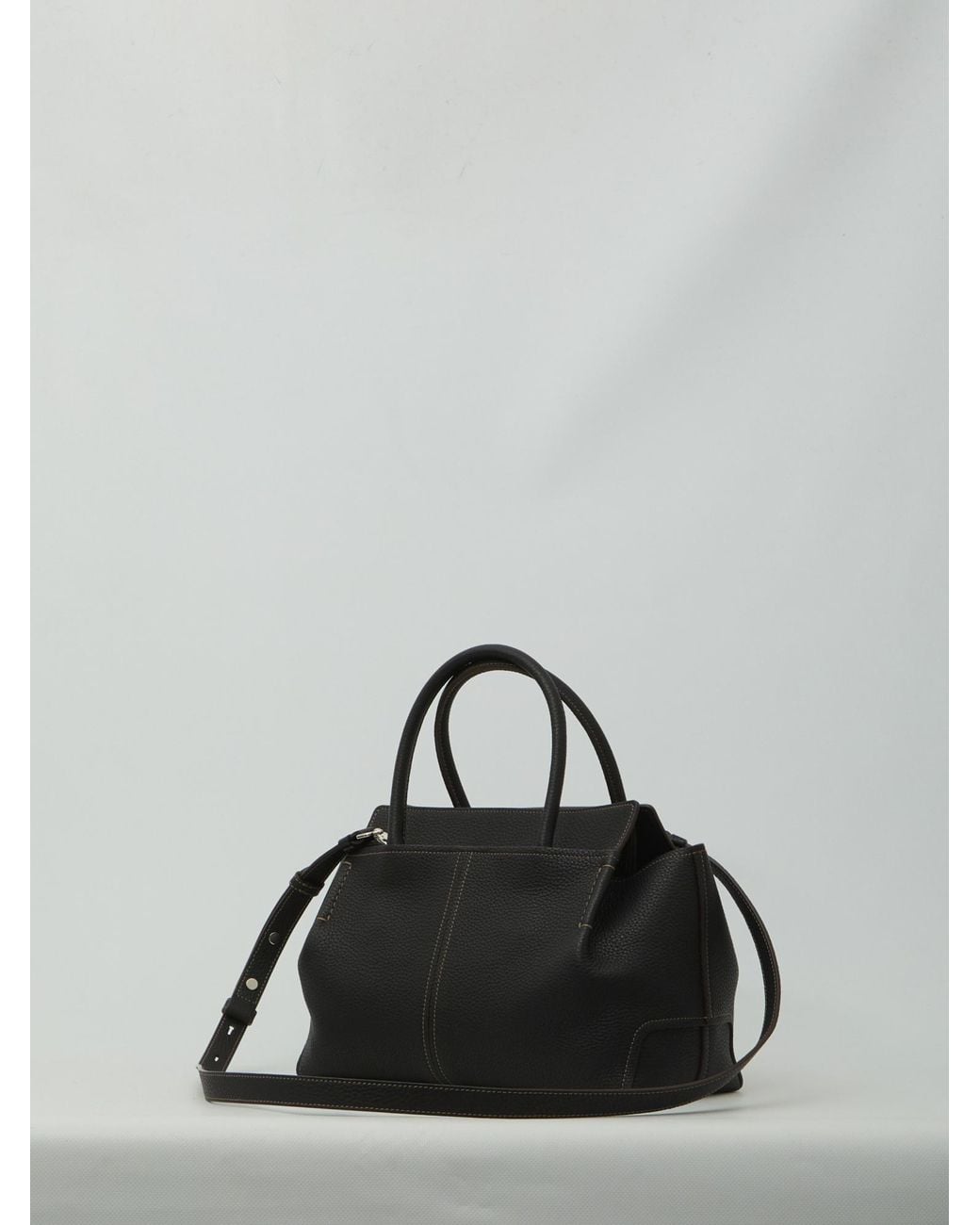 Tod's Black Logo Debossed Tote Bag