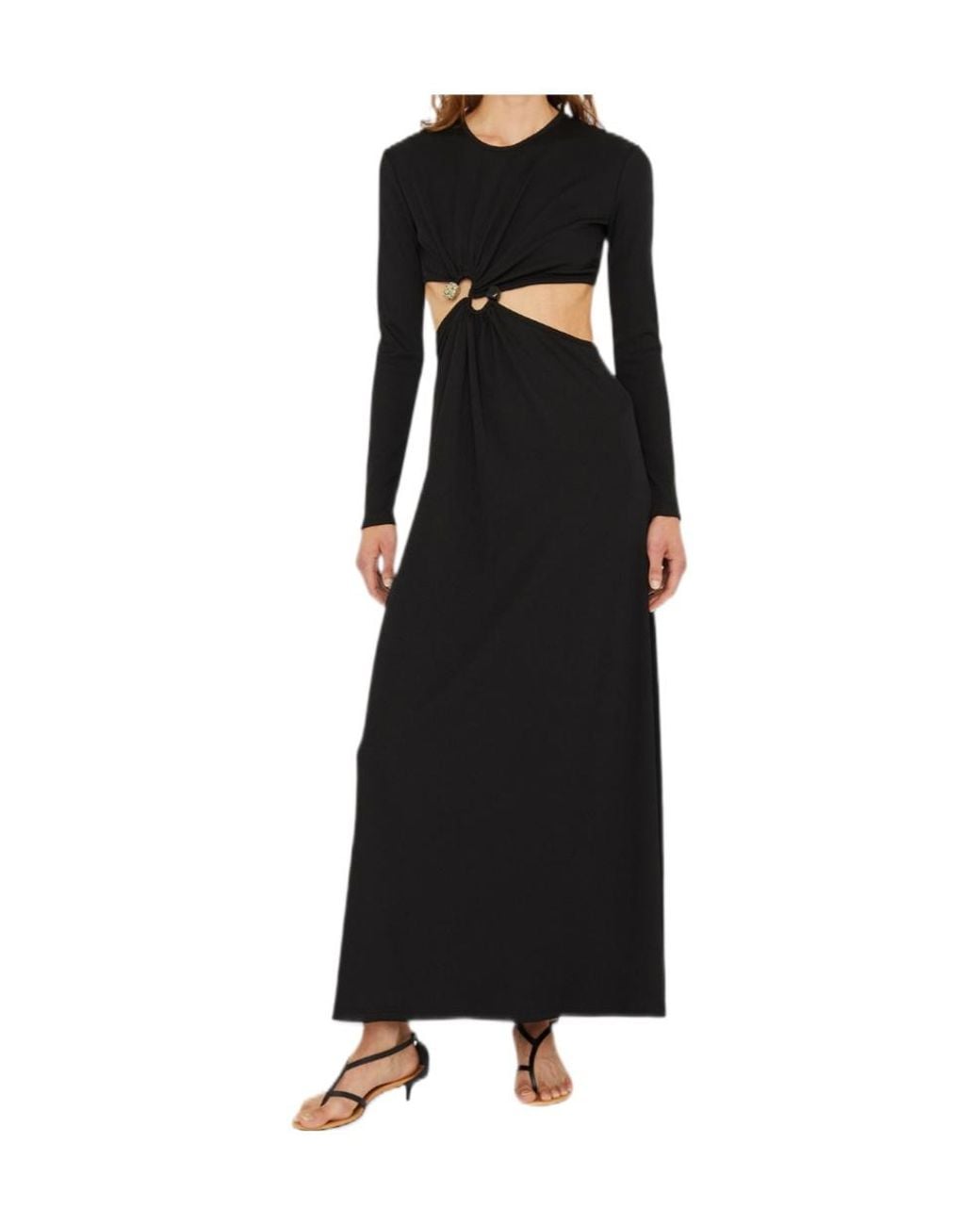 knee length dresses for ladies Long Sleeve Sequin Evening Dress with Side Split main image 1