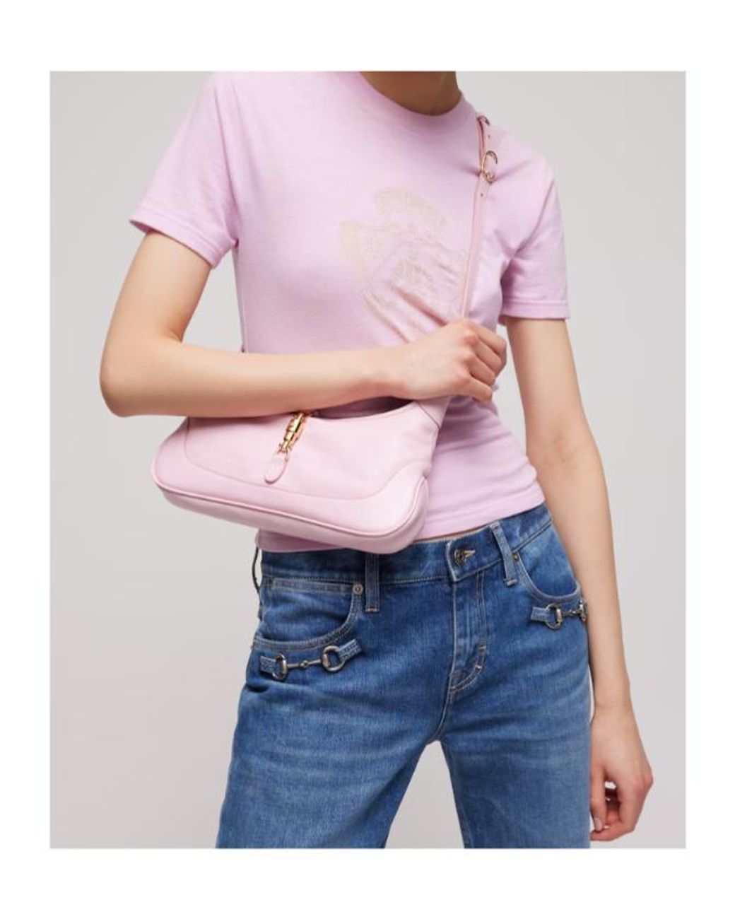Gucci Pink Jackie Slim Medium Shoulder Bag