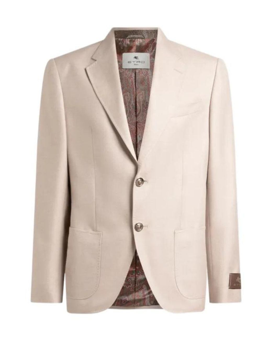 Etro Natural Single-Breasted Cotton-Blend Jacket for men