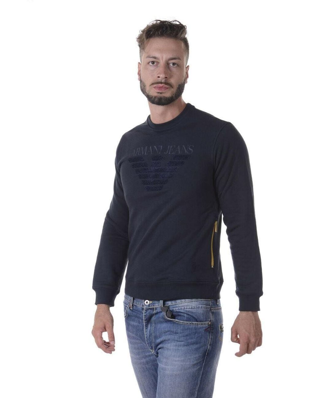 Armani Jeans Blue Sports Sweater for men